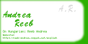 andrea reeb business card